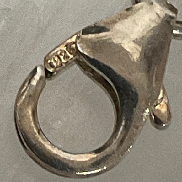 Vintage Sterling Silver Crystal Quartz Stone Turtle Link Bracelet Signed 925 - Picture 7 of 8